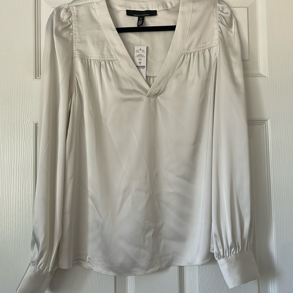 White House Black Market Satin Blouse